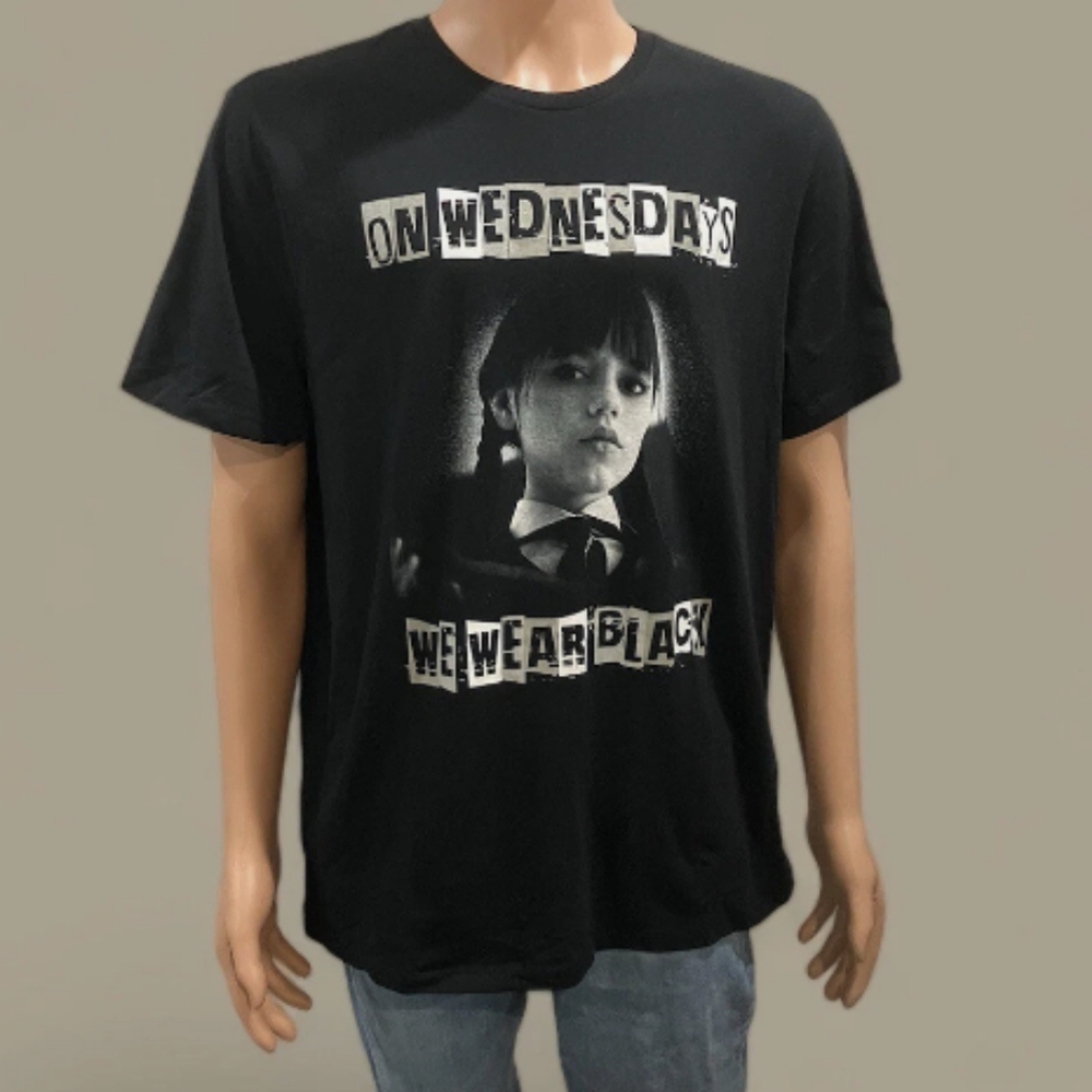 Wednesdays We Wear Black graphic tshirt
